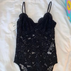 Zara teddy black all over lace bodysuit